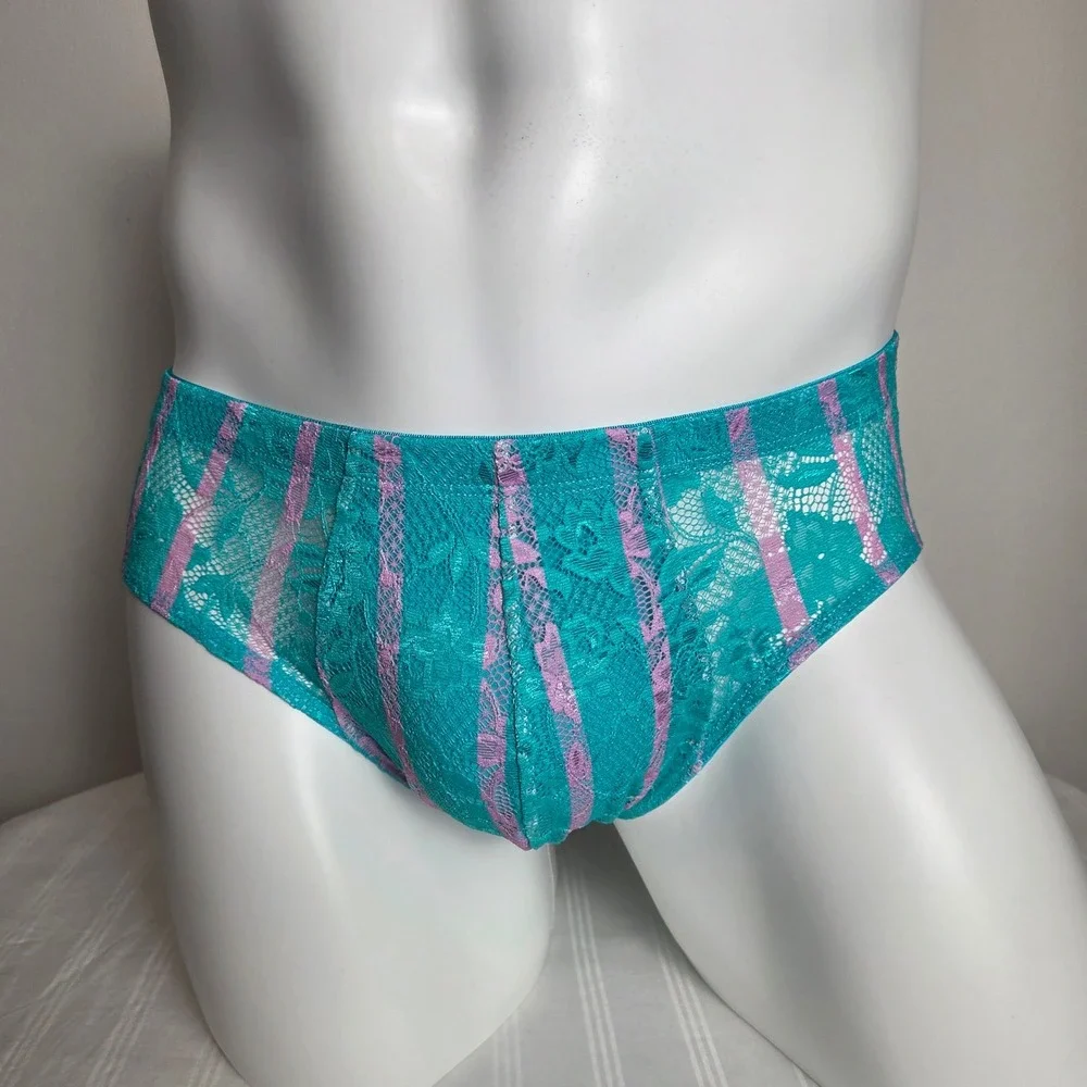 Cosabella Men Luxury Italian Floral Lace Comfort Micro Brief Designer Underwear